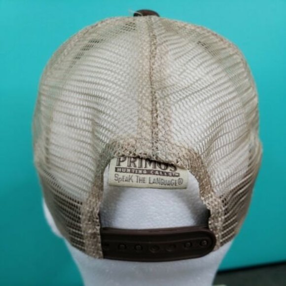 Primos NWOT Deer Mesh SnapBack Trucker Hat Cap With Mesh Back Brown & Tan - Picture 3 of 7
